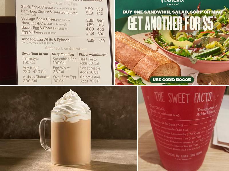 Panera Bread Menu