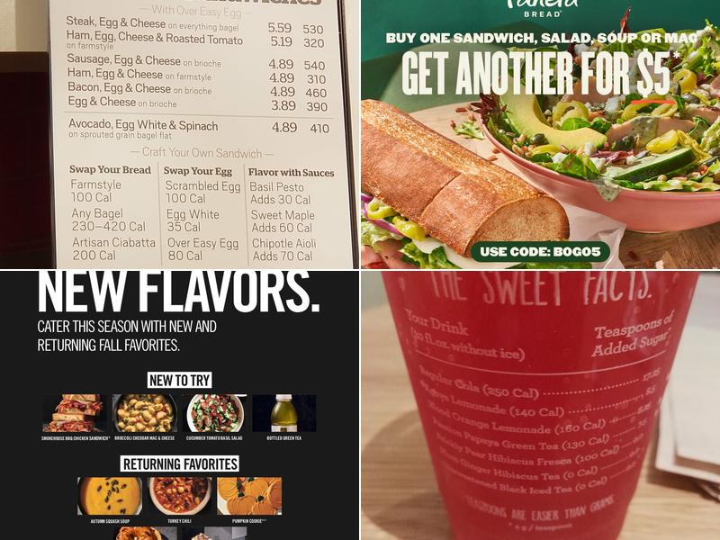 Panera Bread Menu