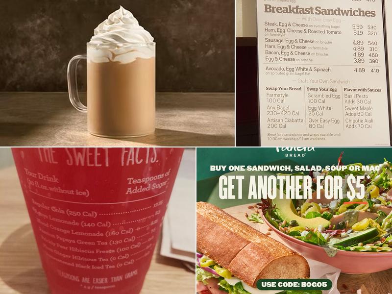 Panera Bread Menu