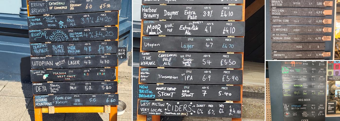 The Pursuit of Hoppiness Menu