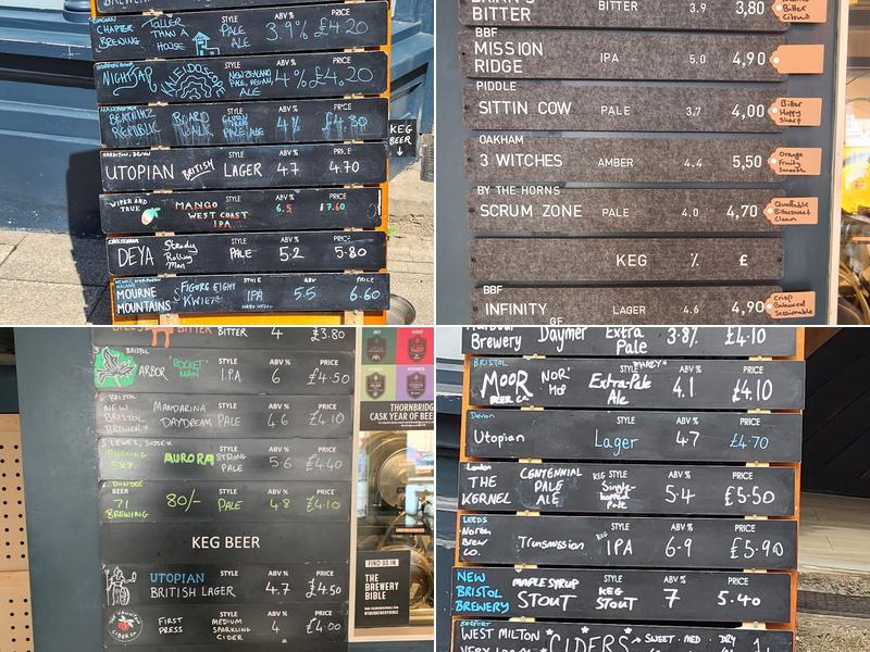 The Pursuit of Hoppiness Menu