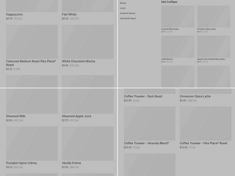 Starbucks Menu