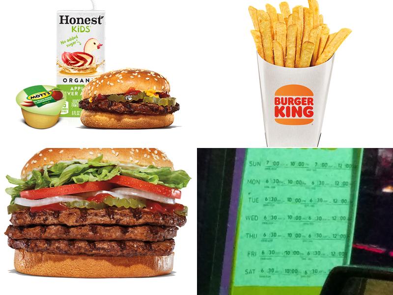 Burger King Menu