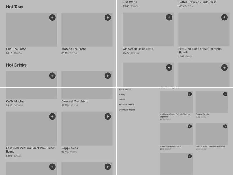 Starbucks Menu