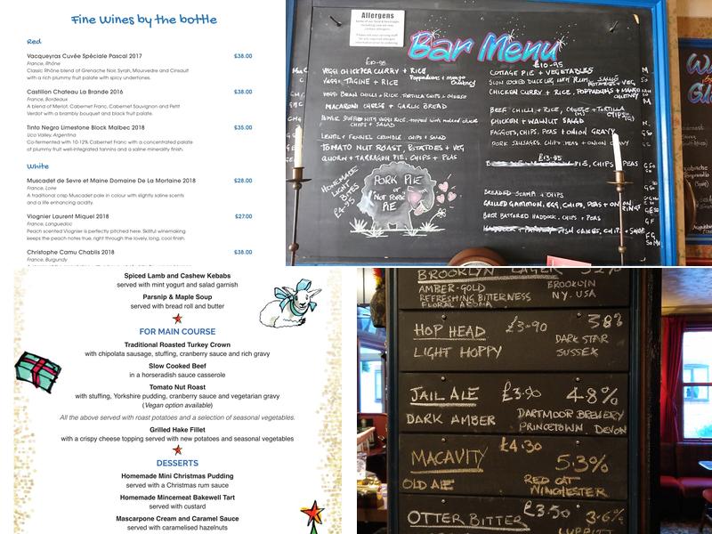 The Blue Raddle Menu