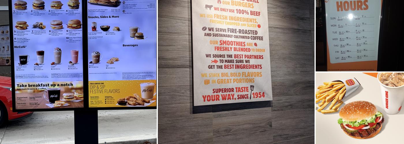 Burger King Menu