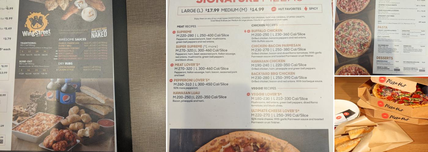 Pizza Hut Menu