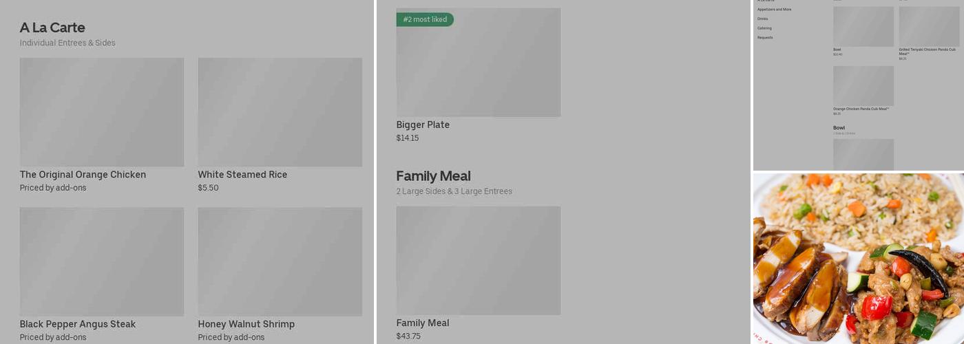 Panda Express Menu