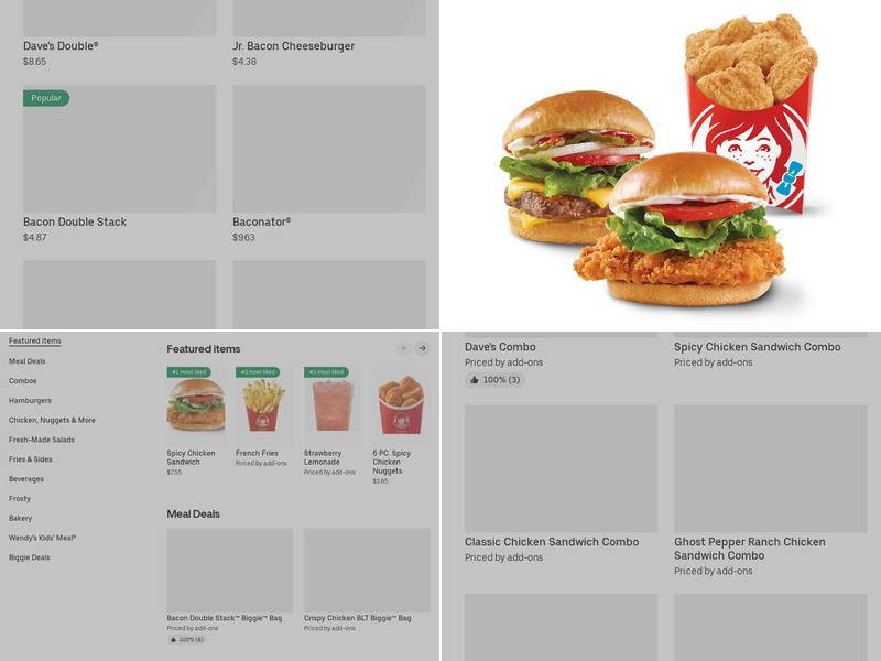 Wendy's Menu