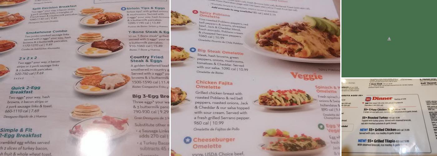 IHOP Menu