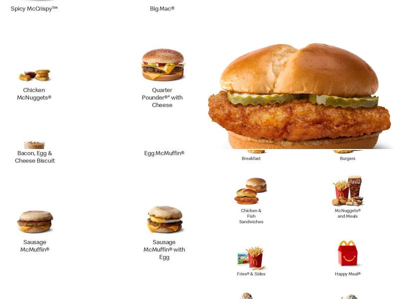 McDonald's Menu