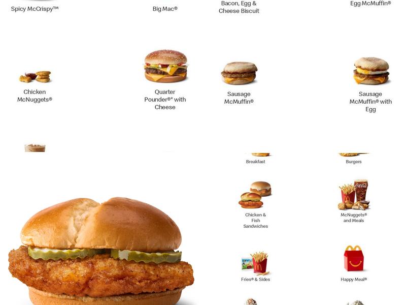 McDonald's Menu