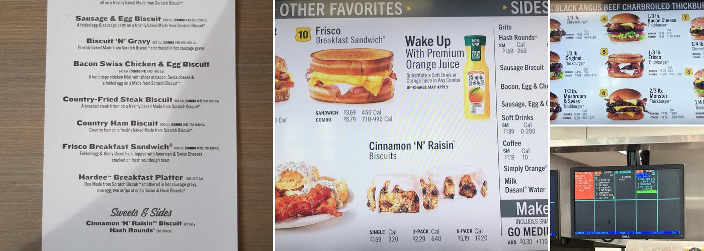 Hardee’s Menu