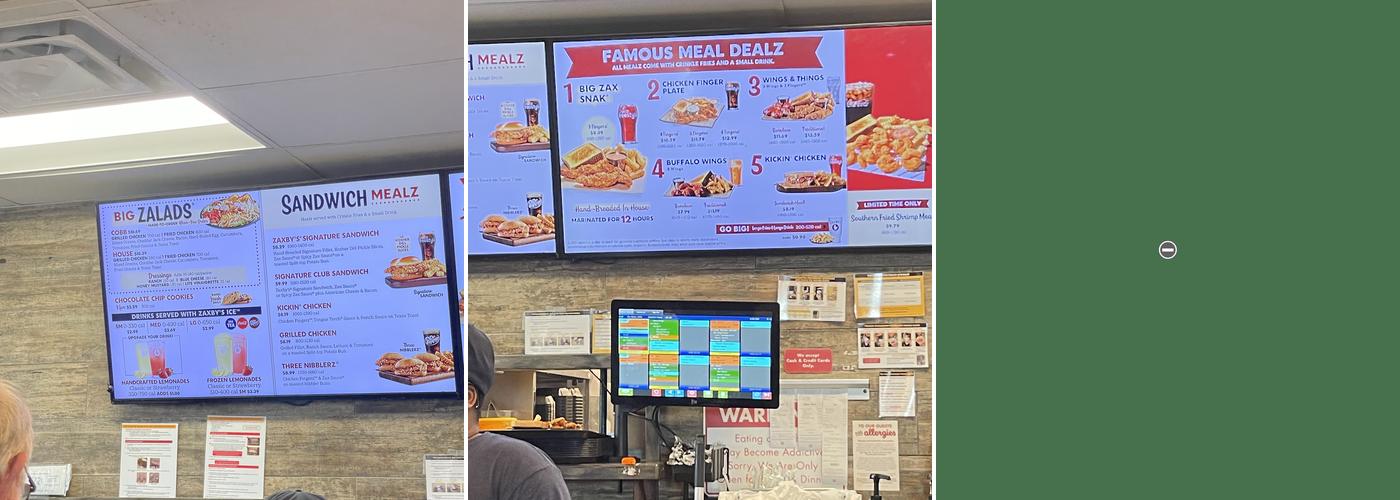 Zaxby's Chicken Fingers & Buffalo Wings Menu