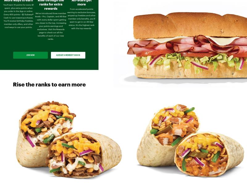 Subway Menu