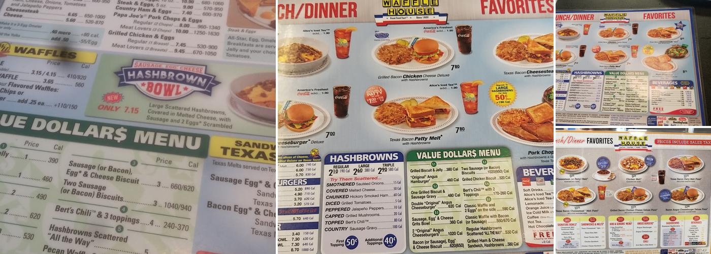 Waffle House Menu