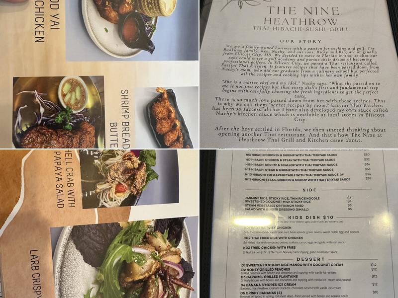 The Nine Heathrow Thai Grill & Kitchen Menu
