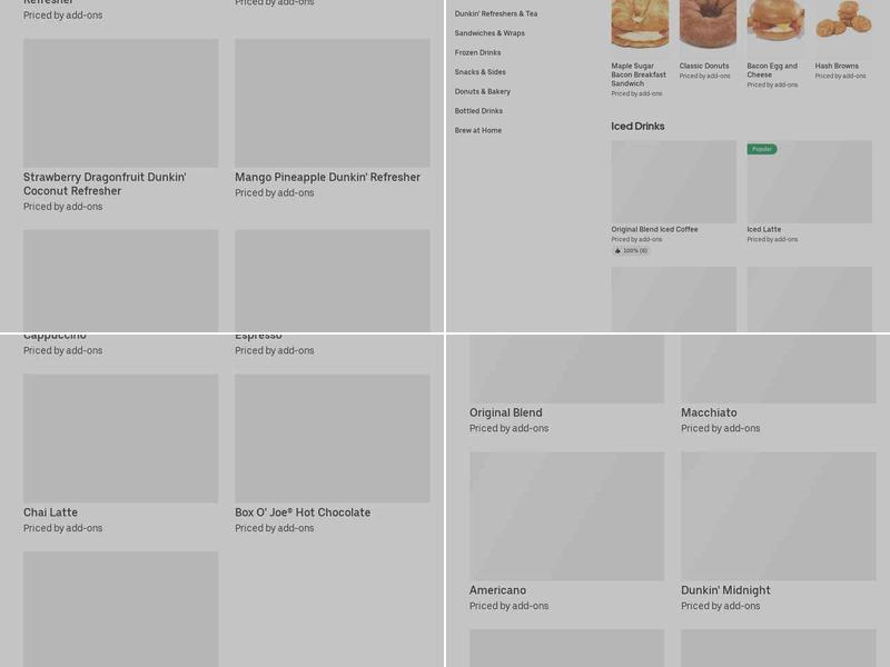Dunkin' Menu