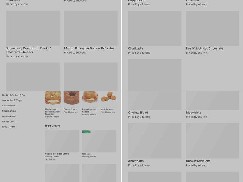 Dunkin' Menu