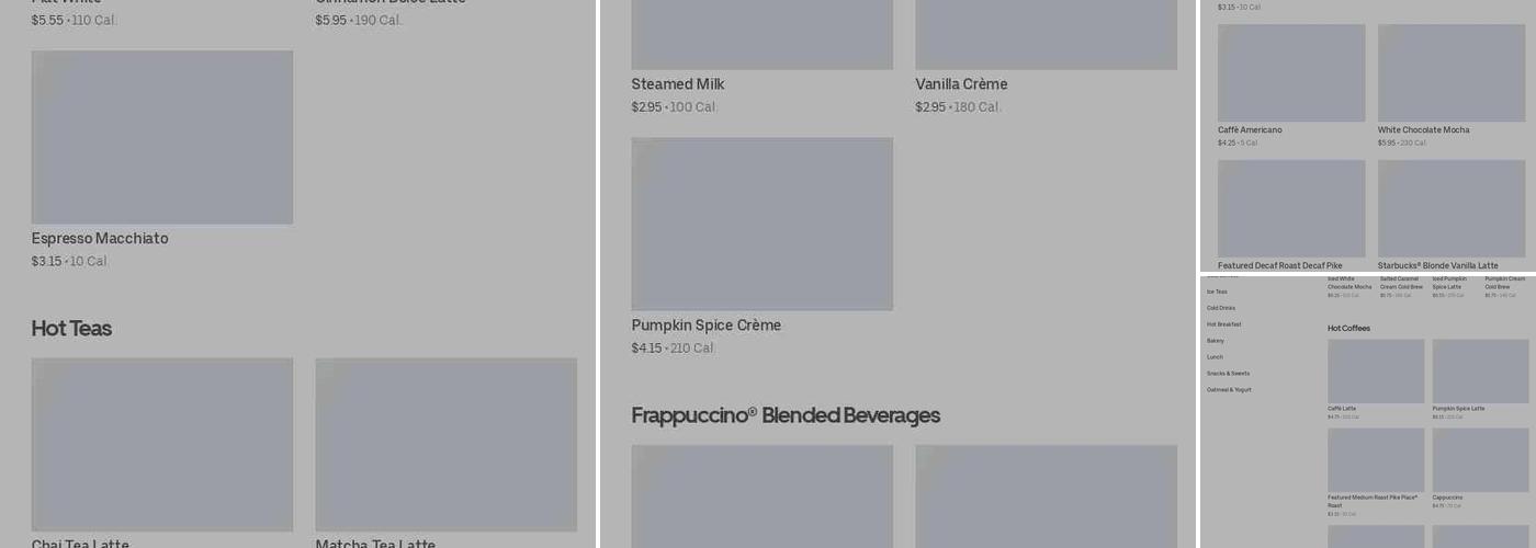 Starbucks Menu