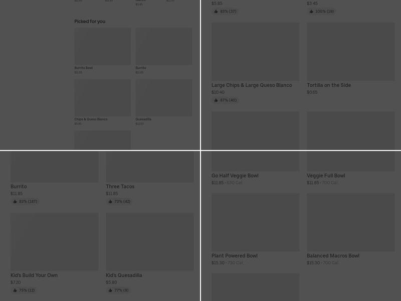 Chipotle Mexican Grill Menu