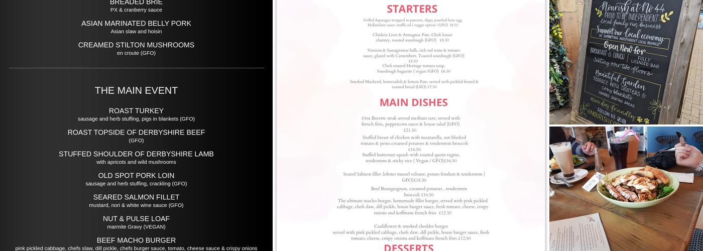 Nourish at No.44 Menu