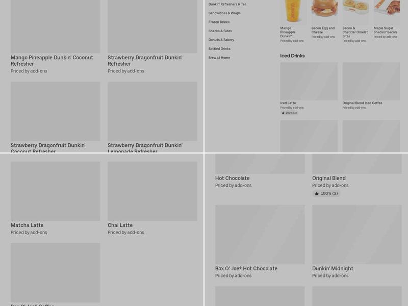Dunkin' Menu