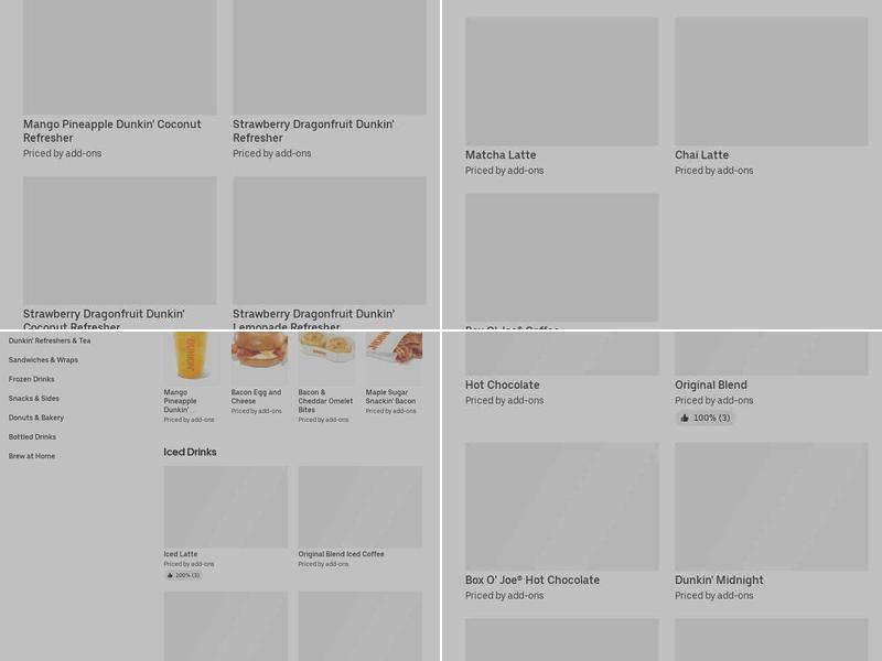 Dunkin' Menu