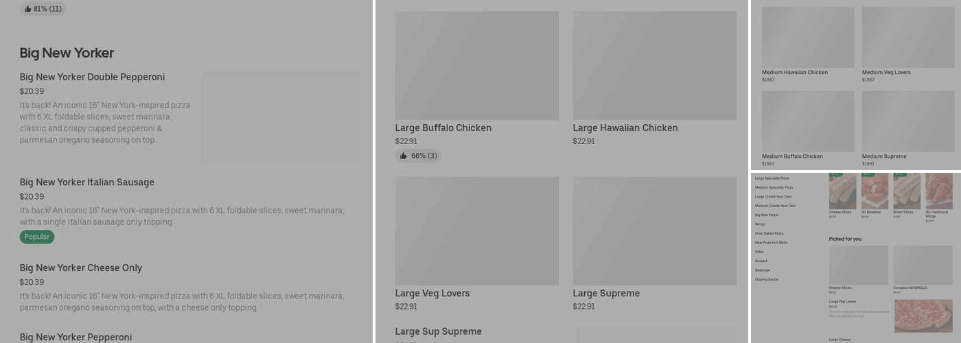 Pizza Hut Menu