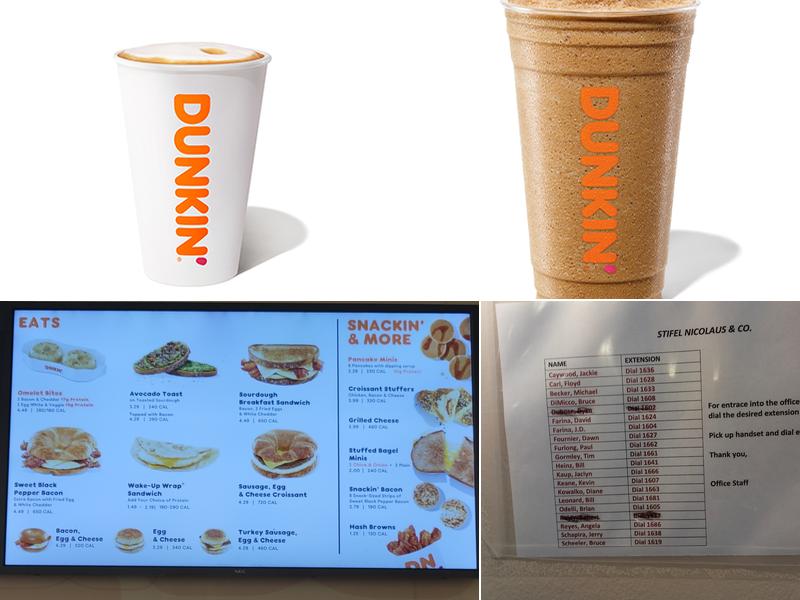 Dunkin' Menu