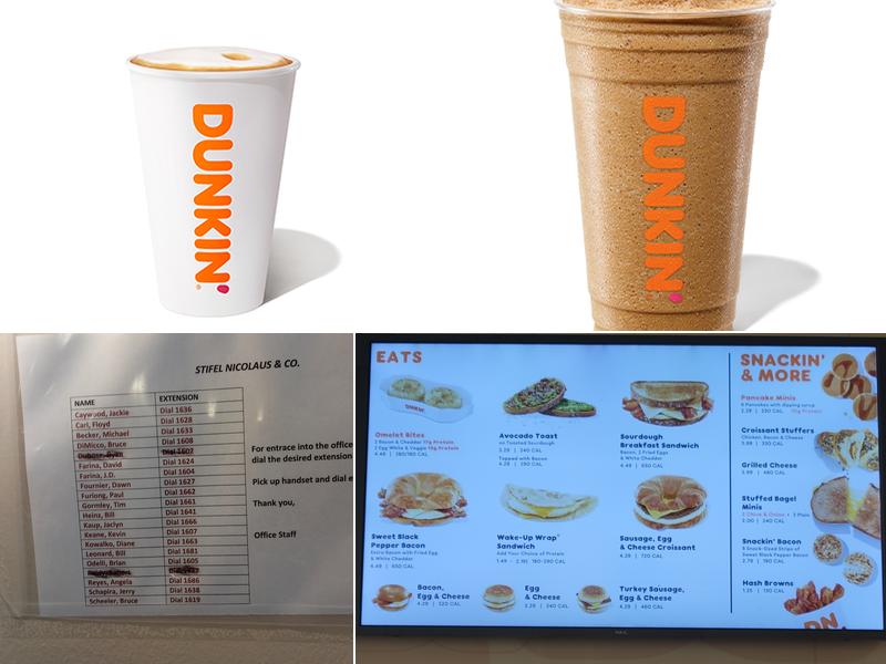 Dunkin' Menu