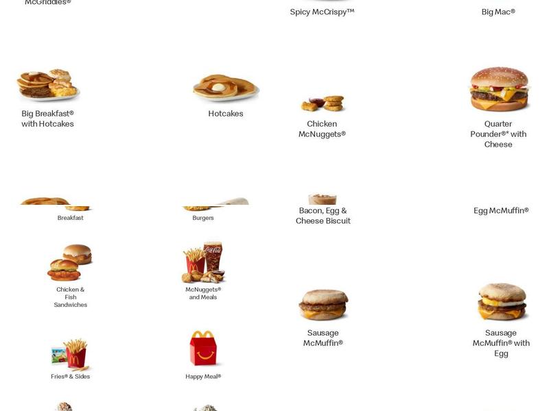 McDonald's Menu