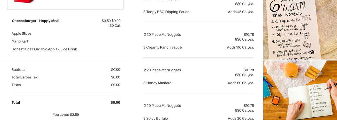 McDonald's Menu