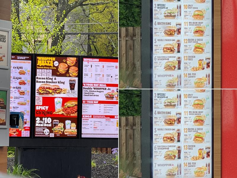 Burger King Menu