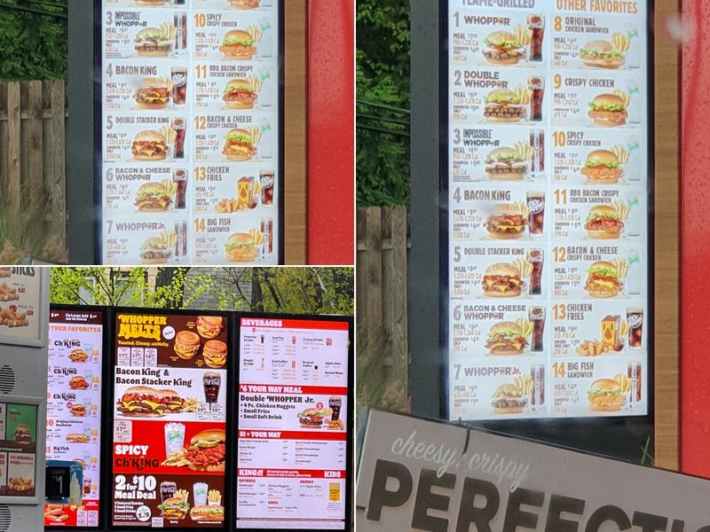 Burger King Menu