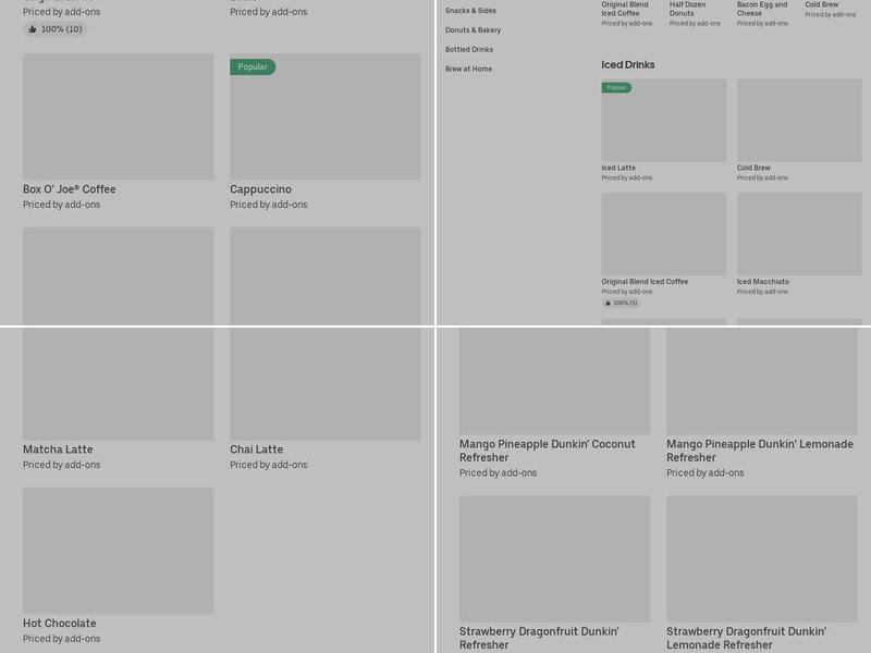 Dunkin' Menu