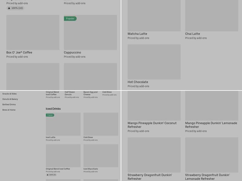 Dunkin' Menu