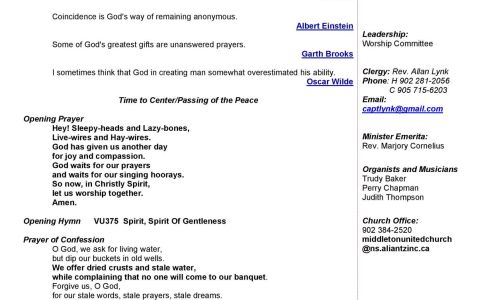 Middle Musquodoboit Pastoral Charge, Riverside United Church Middle Musquodoboit