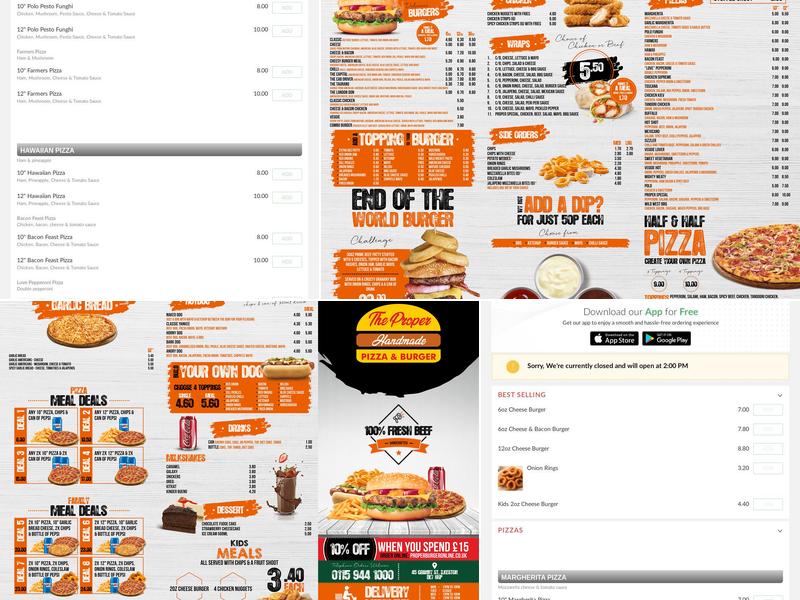 The Proper Burger Menu