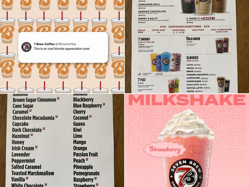 7 Brew Coffee Menu