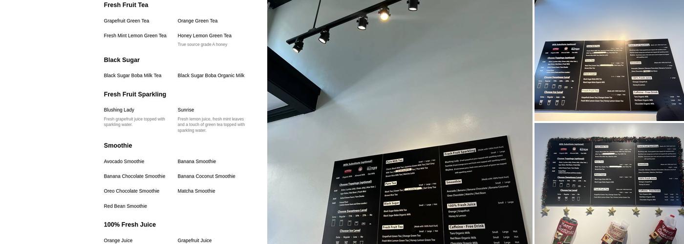 Tiger Tea & Juice San Mateo Menu