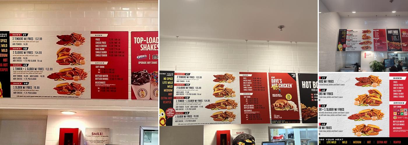 Dave's Hot Chicken Menu