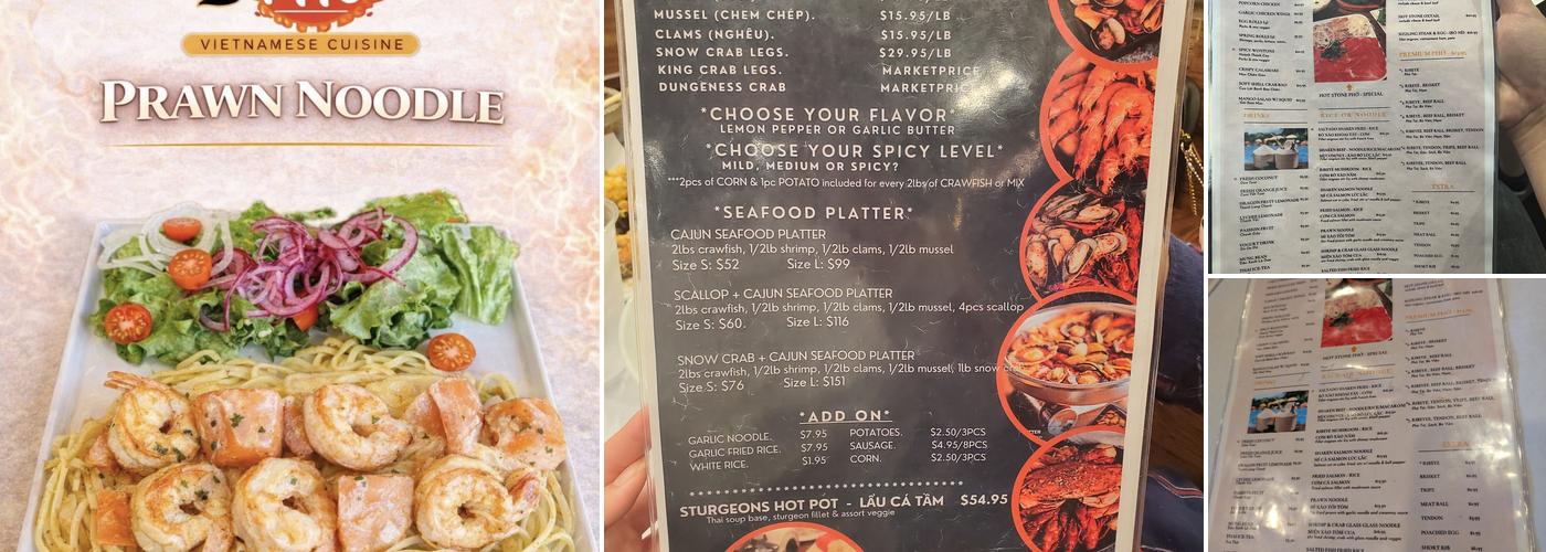 Hot stone pho Menu