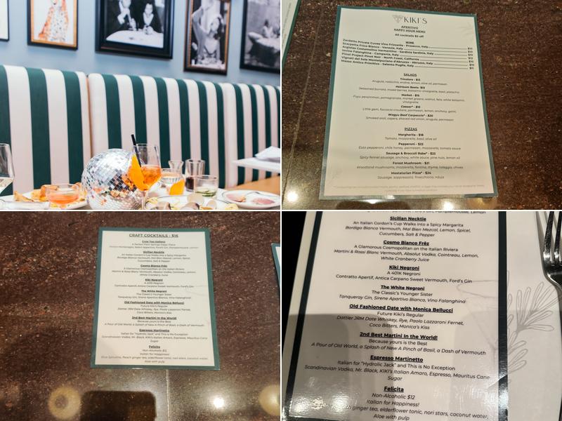 Kiki's Dining & Drinks Menu