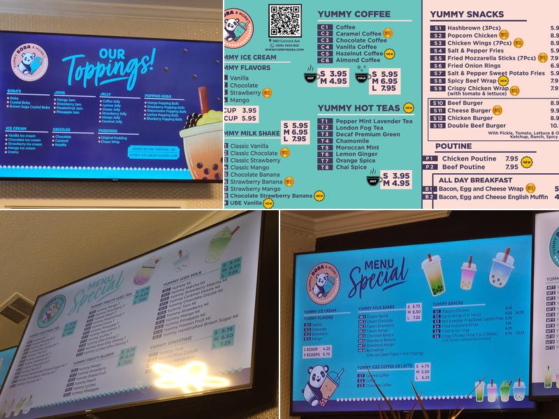 Yummy Boba & More Menu