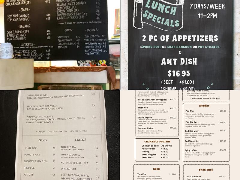 Chatch Thai Restaurant Menu