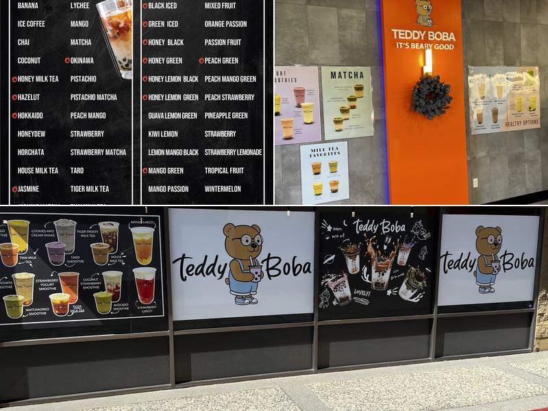 Teddy Boba Menu