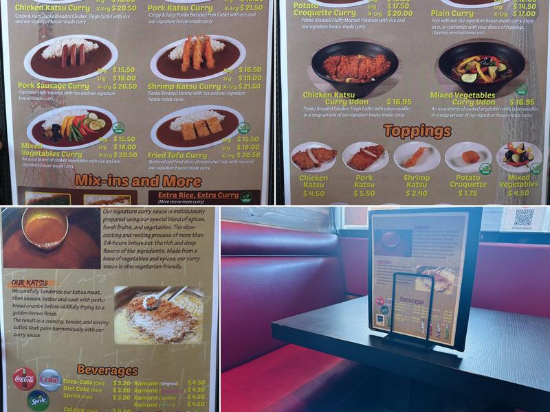 Tokyo Katsu Curry Menu
