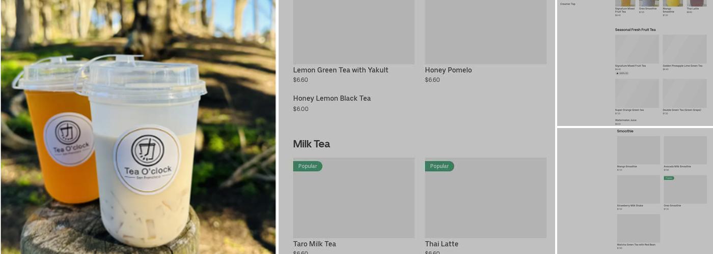 Tea O'Clock San Leandro Menu