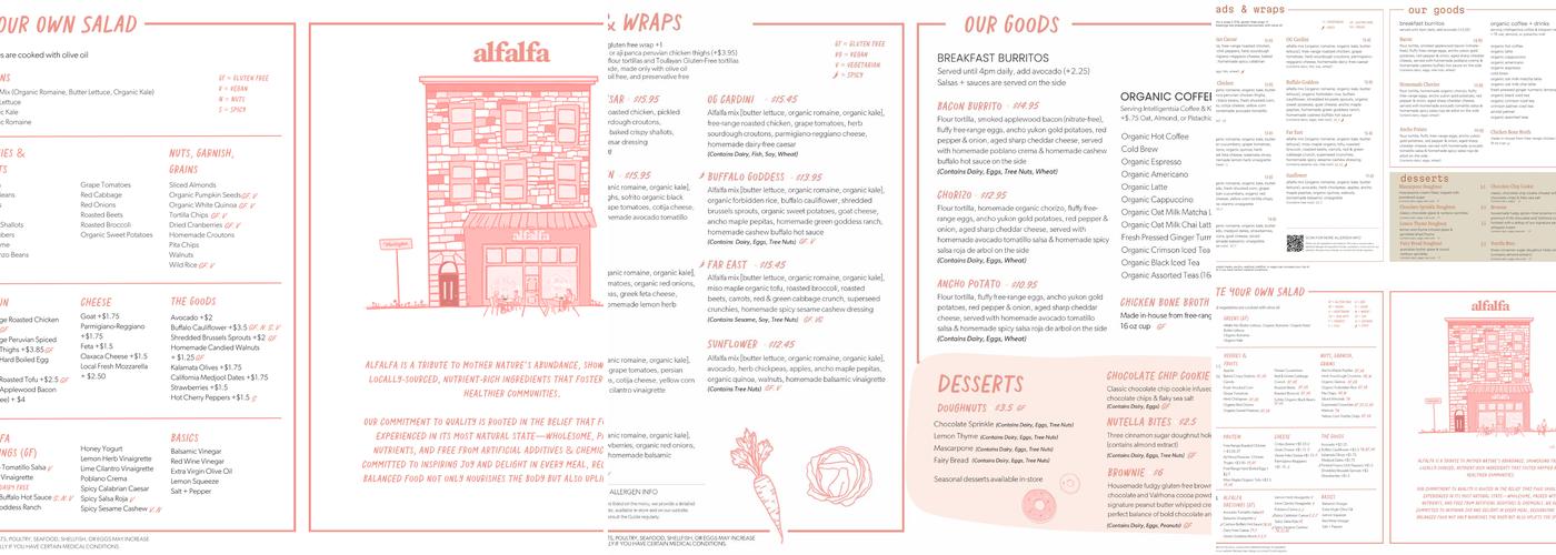 Alfalfa Menu
